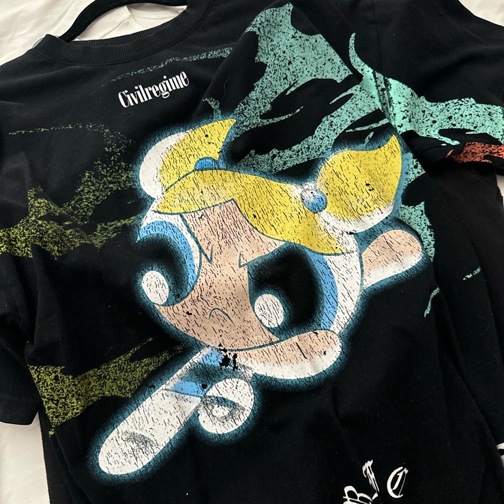 Black Graphic Kids T-Shirt